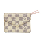 [Kasutatud] Louis Vuitton Victorine rahakott 'White Damier Azur Canvas' - Hea #1IMH0F3 ONE SIZE
