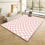 Moodne Retro Ruuduline Vaip Elutoa Magamistoa Kaunistus Voodi k&otilde;rvale Libisemisvastane Pehme Matt Kodus Pestavad Pl&uuml;&uuml;svaibad Kohandatav 160 by 80cm