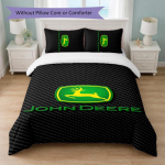 John Deere Tr&uuml;kiga 3-osaline tekikottide komplekt 1 tekikott ja 2 padjap&uuml;&uuml;ri Pehme voodipesu koduseks magamistoaks 210cm*210cm