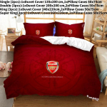 Arsenal Muster Digitaalse Prindiga Voodipesukomplekt Aktiivv&auml;rvimisega Voodi Laste Magamistoa Kaunistus Single(135x200cm) white