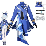 Furina Focalors-Cosplay kost&uuml;&uuml;m Genshin naistele, Karnevali Impact &uuml;likond, Halloweeni Anime kost&uuml;&uuml;mid XXXL blue