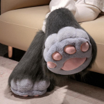 Fursuit K&auml;pad Kindad Saapad Hiiglaslik Kantav Tiib Tarvikud Pl&uuml;&uuml;sm&auml;nguasjad Karvane Cosplay Kass Karu Kingad Armas Kohev Loom Manga Pidu gray