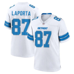 NFL Detroit Lions Kohandatud Tikitud Jalgpallis&auml;rk Meeste St. Pruun 14 Goff 16 Gibbs 26 Meeskonna spordir&otilde;ivad 87 Laporta White