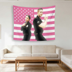 1 tk The Rookie telesaade seinavaip Lucy Chen Tim Bradford tr&uuml;kk Roosa Ameerika lipp Seinale riputatav kunst toa dekoreerimiseks 150X180CM
