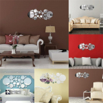 Moodne peegelstiilis eemaldatav kleebis, seinamaaling Seinakleebis Kodutuba DIY Decor