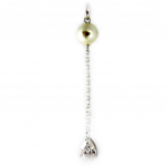 Les Tr&eacute;sors De Lily [B8816] - Pendentif Argent 'Catherine' blanc/Blanc valge