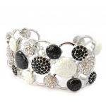 NOA [G8274] - Bracelet Cr&eacute;ateur 'Sissi' noir blanc must