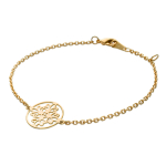 Les Tr&eacute;sors De Lily [H6240] - Bracelet Plaqu&eacute; Or 'Chor&eacute;graphie' dor&eacute; - 15 mm kuld