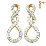 Les Tr&eacute;sors De Lily [L4698] - kullatud k&otilde;rvar&otilde;ngad 'Sissi' valgest kullast - 20x8 mm kuld