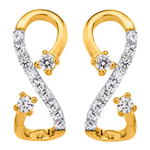 Altesse [P0610] - Kullatud k&otilde;rvar&otilde;ngad 'Infini' valgest kullast kuld