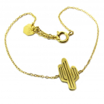 7bis [P8284] &ndash; k&auml;sit&ouml;&ouml;na valmistatud kullast &bdquo;Cactus&rdquo; terasest k&auml;ev&otilde;ru &ndash; 15x8 mm kuld