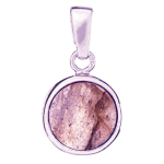 Les Tr&eacute;sors De Lily [R0806] - Pendentif Argent 'Meghan' labradorite argent&eacute; (rhodi&eacute;) - 12 mm hall