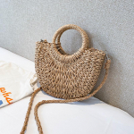Uued suure mahutavusega k&auml;sitsi kootud &otilde;lgkotid Naiste k&auml;sitsi valmistatud kuukorv Bolsa tote Summer Bohemian Travel Rannakotid K&auml;ekotid 20*7*19cm khaki
