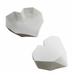 Prantsuse s&uuml;damekujuline mousse armastuse silikoonvorm S&otilde;brap&auml;eva silikoon magustoiduvorm DIY k&uuml;psetusvorm valge
