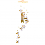 Love Angel Cupid Wind Chime Fahion Gift Home Tube kuldne