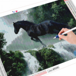 Teemanttikandid hobune t&auml;ispuur k&auml;sit&ouml;&ouml; m&uuml;&uuml;k 3D teemantmaaling kose pilt kivist sisekujundusest koju Full Round (20X30CM)