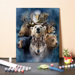K&auml;sitsi maalitud kodukaunistusnumbrid &Otilde;limaal DIY maalimine numbrite j&auml;rgi Digitaalne &otilde;limaali l&otilde;uend 40x50cm no frame