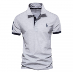 Suvine l&uuml;hikeste varrukatega T-s&auml;rk Meeste Polo Business Casual Polo S&auml;rk Meeste Slim Fashion Meeste Polo Puuvillane Kvaliteetne T-s&auml;rk Lihtne Outdoor L