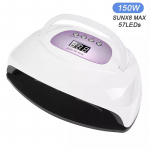 150 W SUN X8 MAX UV k&uuml;&uuml;nelamp 57 tk LED-iga k&uuml;&uuml;nekuivati ​​kuivatamiseks Geelvalguse automaatse sensoriga manik&uuml;&uuml;ri t&ouml;&ouml;riist EU Plug