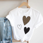 Suvemood naiste trikotaažiga T-s&auml;rk Leopard Lip Sweet Printing Naister&otilde;ivad Vabaaja l&uuml;hikeste varrukatega graafiline T-s&auml;rk S