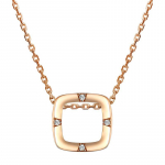 Kinel Rose Gold Square ripats kaelakee roosa kuldne v&auml;rv