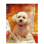 T&auml;ielik 5D DIY teemantmaaling H&auml;sti k&auml;ituvad loomakoerad teemanttikandid mosaiigikomplektid ristpistes kodukaunistus K&auml;sitsi valmistatud kingitused Round 20x30cm