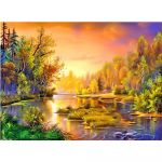 DIY 3D teemantmaaling maastik maastikud tikandid ristpistes kodukaunistus Full Round 20x25CM