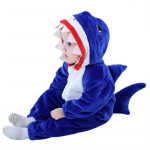 Laste Kigurumi Shark Onesie kost&uuml;&uuml;m Animal Cosplay magamisriided lastele kapuutsiga kombinesooni koduriided 4T