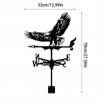 Weathercock Weather Vane metallist must tuule suund ilmastikukindel katuse aiakujundus,