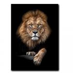 Aafrika l&otilde;vi pimedas seinas Kunst Plakatid ja v&auml;ljatr&uuml;kid Loomad L&otilde;uend Kunstpildid Nat&uuml;&uuml;rmortmaalid Kodukaunistus 50x70cm no frame