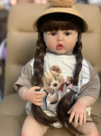 Armas Silikoonist Reborn Doll Pruunid Juuksed 60cm M&auml;nguasi T&uuml;drukule Vin&uuml;&uuml;lprintsess Beebil riidest kehaga Bebe j&otilde;ulu- v&otilde;i s&uuml;nnip&auml;evakingitus