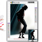 5D DIY World Superstaar Michael Jackson Ristpistes Rhinestones Teemantjoonistus Tikand Mosaiik Kodukaunistus Full Round 20X30CM