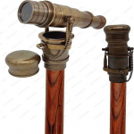 MOONSUN5 messingist jalutuskepp vanaaegse k&auml;epidemega Victoria teleskoobipea