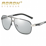 AORON metallraamiga fotokroomsed polariseeritud p&auml;ikeseprillid meeste v&auml;rvimuutused prillid pimestamisvastased UV400 prillid s&otilde;iduprillid Glasses Bag