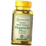 D3-vitamiin, kolekaltsiferool, D3-vitamiin 2000, Puritan's Pride 100 geelikapslit (36367051) 100softgels