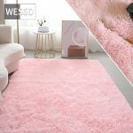 P&otilde;hjamaade stiilis pl&uuml;&uuml;sis vaip elutuppa Mitmev&auml;rviline roosa valge kohev magamistoa vaip, pehme shggy matt lastele 160x200cm