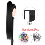 85 cm 33-tollised pikad hobusesaba-juuksed naistele Soengud, sirge s&uuml;nteetiline v&otilde;lts hobusesaba, &uuml;mbritsetud hobusesabaga