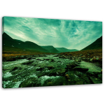 L&otilde;uenditr&uuml;kk Mountain Landscape Roheline 60x40 sinine