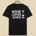 ZIMOXUAN Naiste mood vabaaja suvine puuvillane T-s&auml;rk Naiste naiste kirjatr&uuml;kis L&uuml;hikesed varrukad Vein Kohv Koerad Graafilised T-s&auml;rgid S hall