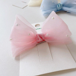 Uued Pearl Bow Juukseklambrid Marli 3D Printsessi Magusad Tangid Lastele Peakatted T&uuml;drukutele Lastele Juuste Aksessuaarid roosa