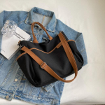 Naiste k&auml;ekott Pehmest riidest k&auml;ekotid naistele Uued vabaaja &otilde;lakott Suured ostlejad t&otilde;mblukuga kotid One Size must