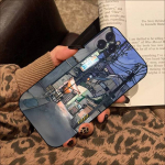 Anime k&auml;sitsi maalitud majamaastiku telefoni&uuml;mbris iPhone'ile 8 7 6 6s Plus X Se 2020 Xr Xs 14 11 12 13 Mini Pro Max mobiili&uuml;mbris For iphone 11