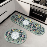 Imav k&ouml;&ouml;givaip libisemiskindel p&otilde;randamatt Absorbeerib &otilde;li K&ouml;&ouml;k pika ala magamistoa vaip sissep&auml;&auml;su uksematt Kodukaunistus 40cmX60cm Velvet tumeroheline v&auml;rv