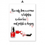 Nordic Lipstick Ripsmetu&scaron;&scaron; K&uuml;&uuml;nelakk Salong T&uuml;druk Seinakunst L&otilde;uendimaaling Plakatid ja Prindid Seinapildid elutoa kaunistamiseks 21X30cm No Frame