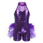 Lapsed T&uuml;drukud Litrid Hip-Hop Jazz Ballet Ladina tantsu kleit trikoo Jumpsuit T&auml;navalava esinemiskost&uuml;&uuml;m 9-10 Years