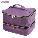 Suure mahutavusega k&uuml;&uuml;nelaki hoidja kandekott Kahekihiline k&uuml;&uuml;nekuivati ​​lamp k&uuml;&uuml;nekunsti pintsel k&uuml;&uuml;nepuurimismasin k&uuml;&uuml;nelaki karp lilla