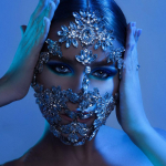 Stonefansi pulmadisainer Bling Rhinestone'i t&auml;ismask n&auml;ole naistele Mood Uus kristallkarnevalipidu Luksusmask Ehted Luxury Mask