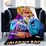 Grizzy and The Lemmings laste tekk Cartoon Bear hiir Flanell kohev tekk Diivanvoodi tekk matkatekk 150x200cm