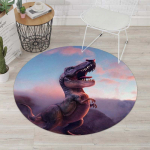 Metsloomade dinosauruste &uuml;mmargused vaibad 3D Power Dinosaurus P&otilde;rand Libisemiskindel vaip Toa &uuml;mmargune matt Kvaliteetne k&ouml;&ouml;gimatt Prindi Laste m&auml;ngumatt Diameter 60cm