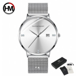 Hannah Martin meeste kvartskellad Luksuslikud k&auml;ev&otilde;rud meeste k&auml;ekellad Moodsad teemantkvartskellad terasest 30 m veekindel k&auml;ekell h&otilde;be